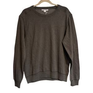 NWT Cutter Buck Gray Sweater Mens Sz Small Broadview Crew Cotton Office Casual